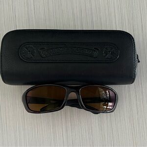 Brown Sunglasses with Logo Case